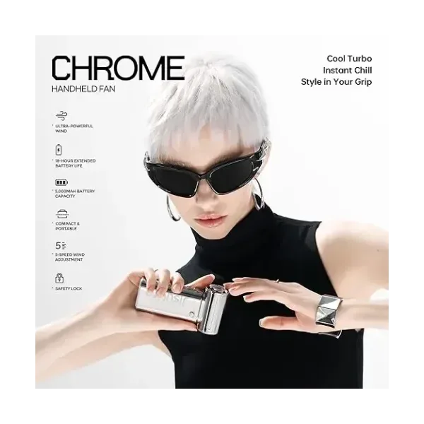 Jisulife Life 9 S Chrome Mini Handheld Fan