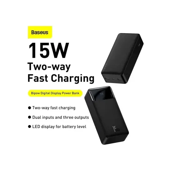 Baseus PPBD30 Bipow Digital Display 15W 30000mAh Power Bank