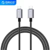 ORICO Cable Type-c to Type-C 100w 5A PD  Fast Charging Cable For Macbook Laptop Ipad Black GQA100 2m- Black - Image 2