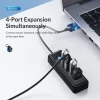Orico Hub 4in1 USB-A To 4x USB3.0 4-Port Hub PW4U-U3-015-BK-EP 15cm  black - Image 2