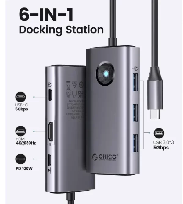 Hub 6in1 Multi-Functional Type-C