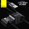 Baseus rear seat dedicated data cable (USB to iP + double USB) - Image 2