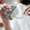 1-World+ Flow 4-Port Travel Charger With Built-In USB-C Cable 35W - Image 3