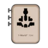 1-World² 5-Port Mini Universal Travel GaN Charger 70W with Dual AC - Image 3