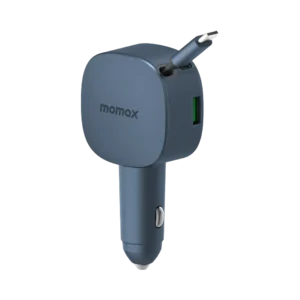 1-Move⁺ 2-Port Car Charger With Built-In Retractable Cable 60W