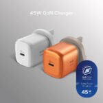 1-Charge 45W 1- Port GaN Charger (UK Plug)