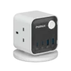 1-Charge Work Flow 3-Outlet GaN Power Cube 25W with USB Ports