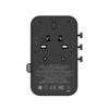 1-World+ 3-Port Travel Charger Built-In USB-C Cable 25W - Image 3