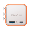 1-World² 2-Port USB-A and USB-C GaN Travel Charger 20W - Image 9